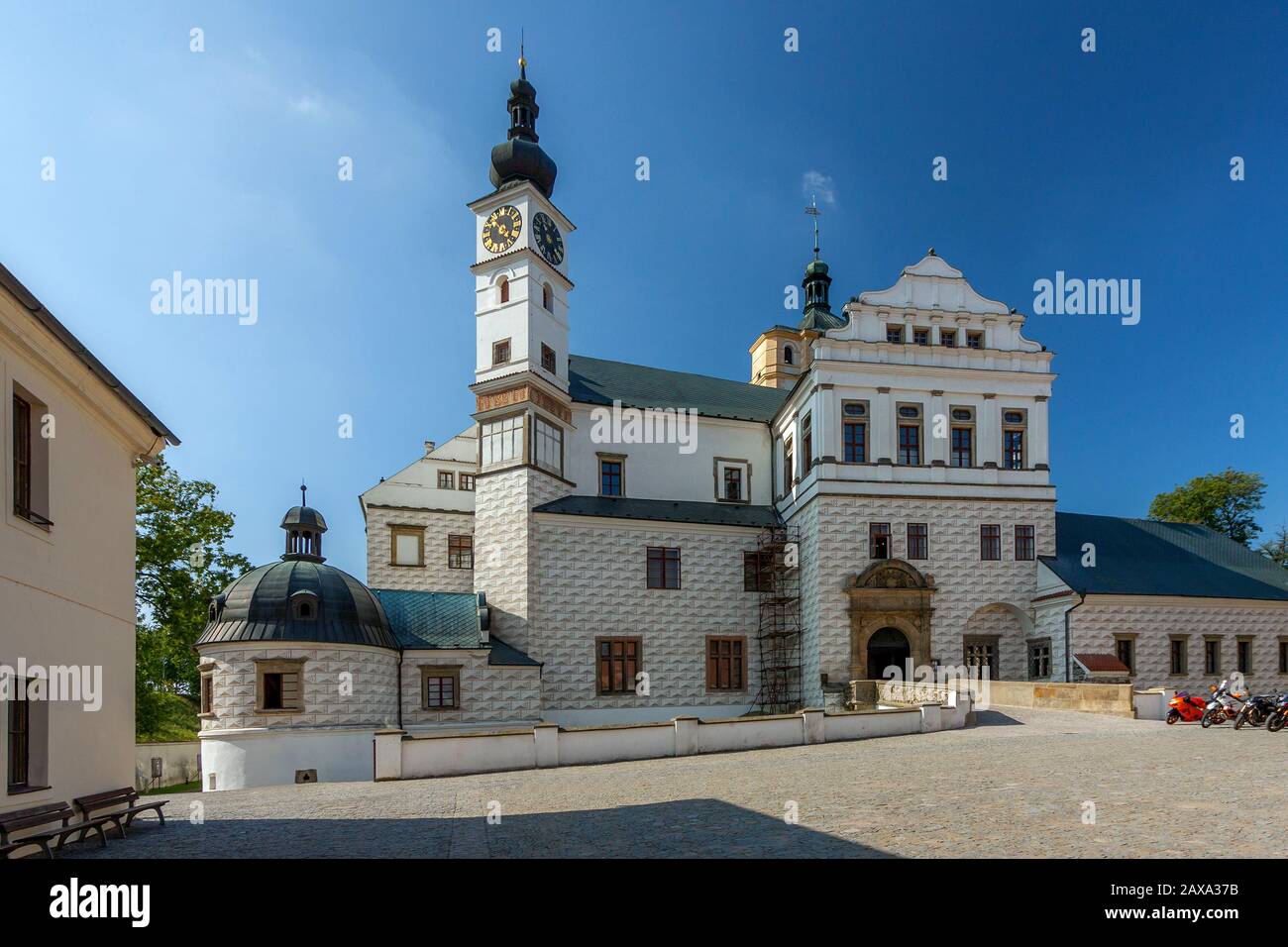 Czech Republic - Renaissance castle in town Pardubice Stock Photo