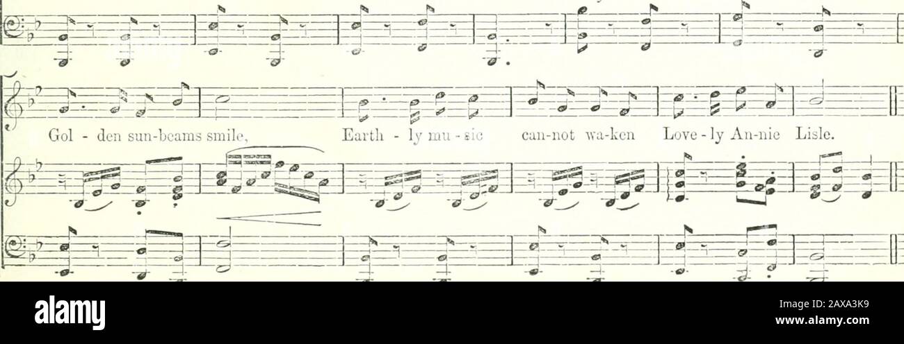 The Christy's Minstrels' song book : sixty songs with choruses and pianoforte accompaniments . E. G. B. Holder 130 Father Read . 1.32 F. Widduwes . 134 C, QmvtTSt . 13C TWENTY CHRISTYS MIKSTEELS SOKGS. SEVENTH SELECTION. Noi 1. Unittc Ifistc. H. S. Thompson. Am.huite Minhrato. ffrc *?» I -^ t -=1 ti ff:^ ^•^-^•-t *-ff- .^^;^:*- .fe7 ii .t==:t2— r^^^^-, -I 1 ?—-T-l—-l^-l n- :**itzr=: *. -C- - j :?- :?. ! rtn :5=3: 1. Down -where the Yav-ing wil-lowsNeath the sunbeams smile, ShadoviVl uer the munnrini; wa-tcrs . 1*^*^ J s ;??—«-? Iii -i»: :^: -il -iV=3E35E:^- bit? ^ -S— ^?2I cr Dwelt sweet An-n Stock Photo