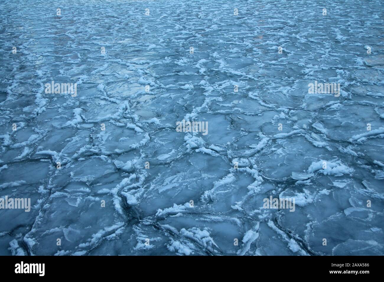 Frozen sea and broken ice in Chicago Stock Photo - Alamy