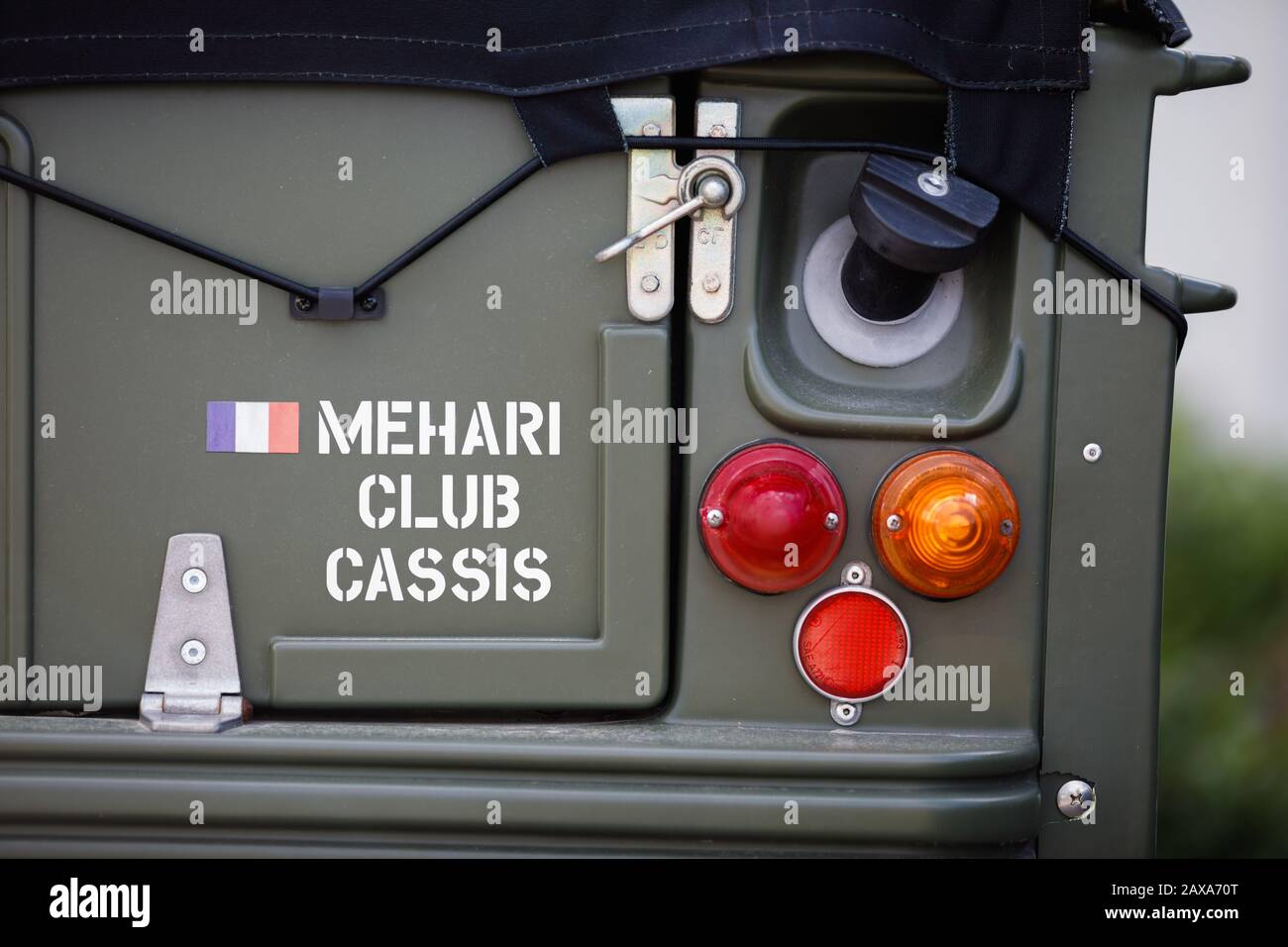 Citroen Mehari cars line up at the Cassis Mehari club, French Riviera Stock Photo