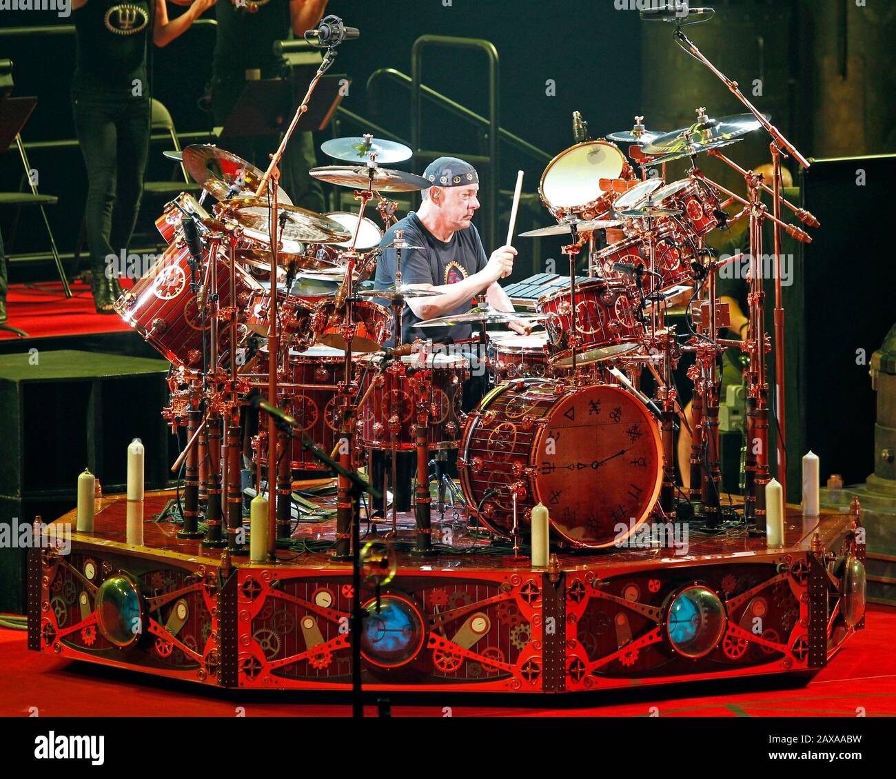 Rush drummer Neil Peart performs with the rest of the band at the BB&T