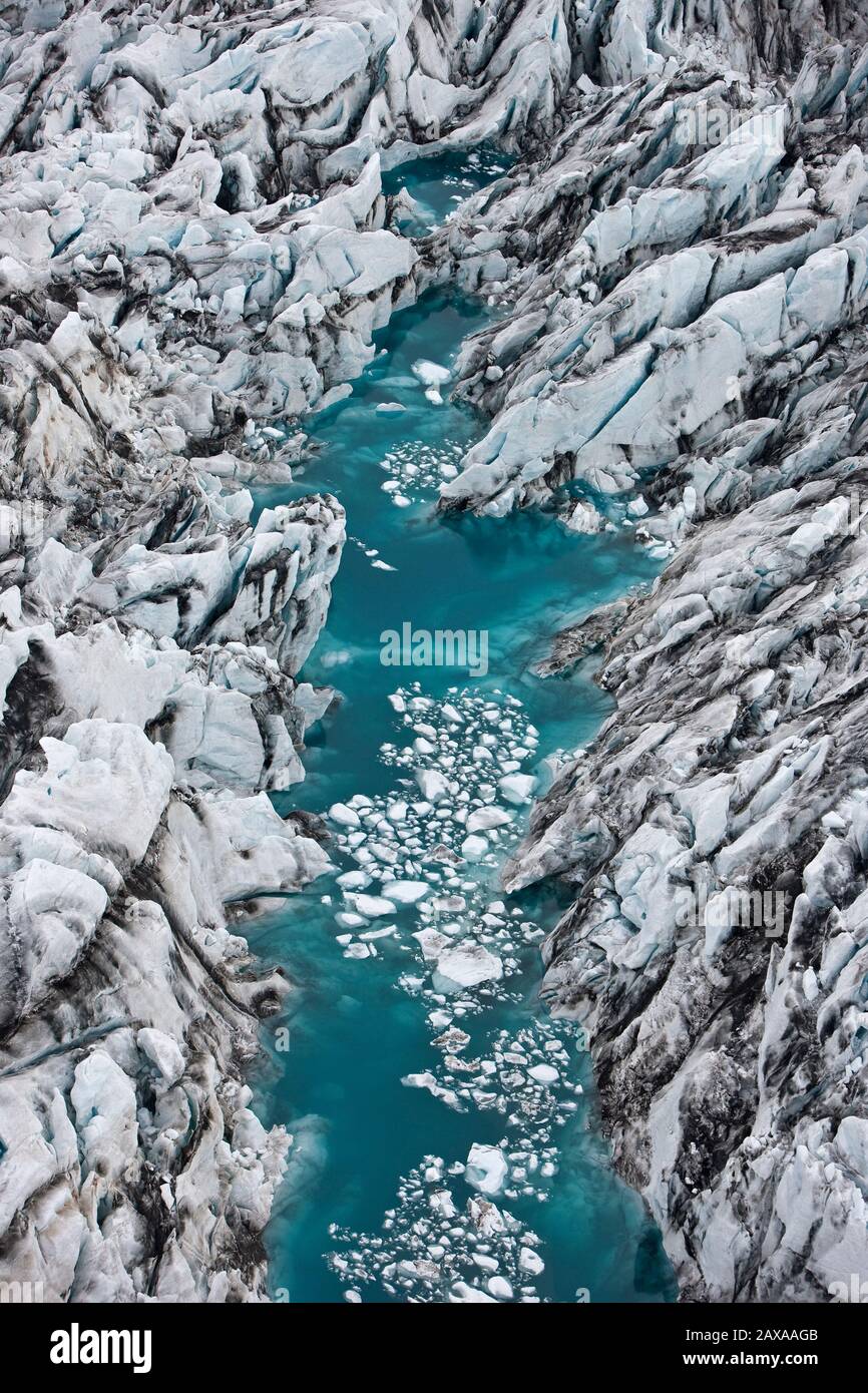 Icebergs, Breidarmerkurjokull, Vatnajokull National Park, Iceland Stock Photo
