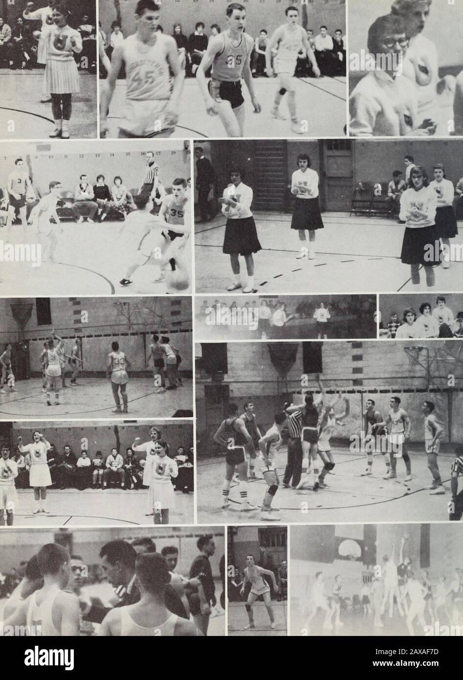 U and I . BACK ROW, from left to right: Simeon Johnson, Manager; Saul Wax, Gregory White,Steve Blessing, Chuck Last, Terry Koch. FRONT ROW: Chuck Bland, Herman Klemick,Van Perry, Adrian Wadsworth. COACH: John Baurer. ABSENT: Sam Heins, Doug Hittle,Mike Wiese. SUB TEAM The subs gained lots of experience in their first year of basketball at Uni. Although they failed to winany of their games, it was felt that they were one of the most entertaining teams in this area. Coach Bauerused platoon basketball which gave everyone a chance to play. Chuck Bland was voted honorary captain atthe end of the se Stock Photo