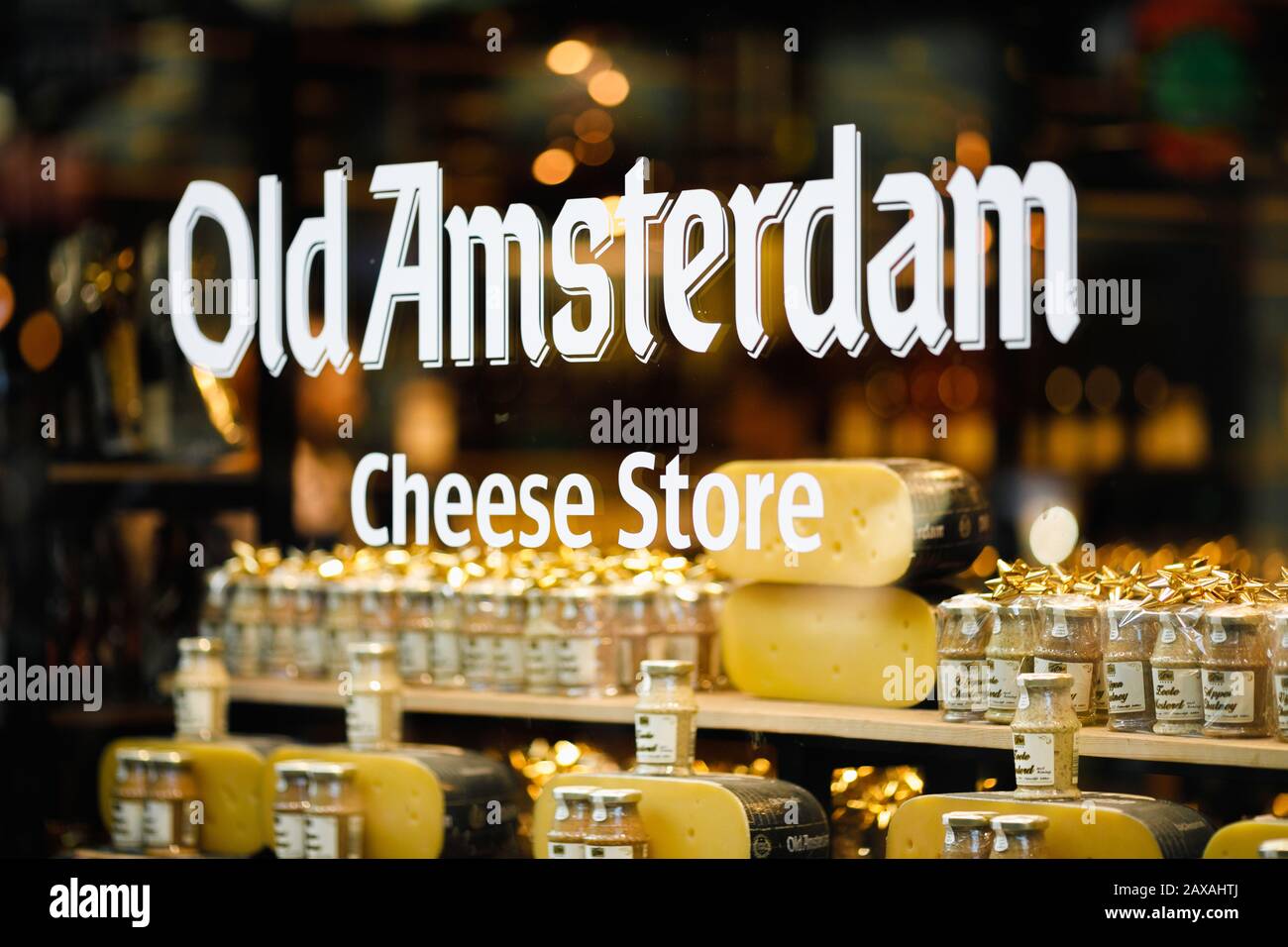 Old Amsterdam cheese store selling traditional dutch Gouda and Edam cheese Stock Photo Alamy
