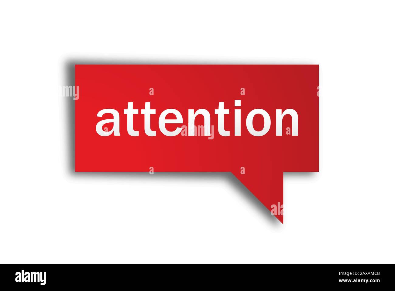 Red Attention Banner Warning Alert Window With Error Or Problem