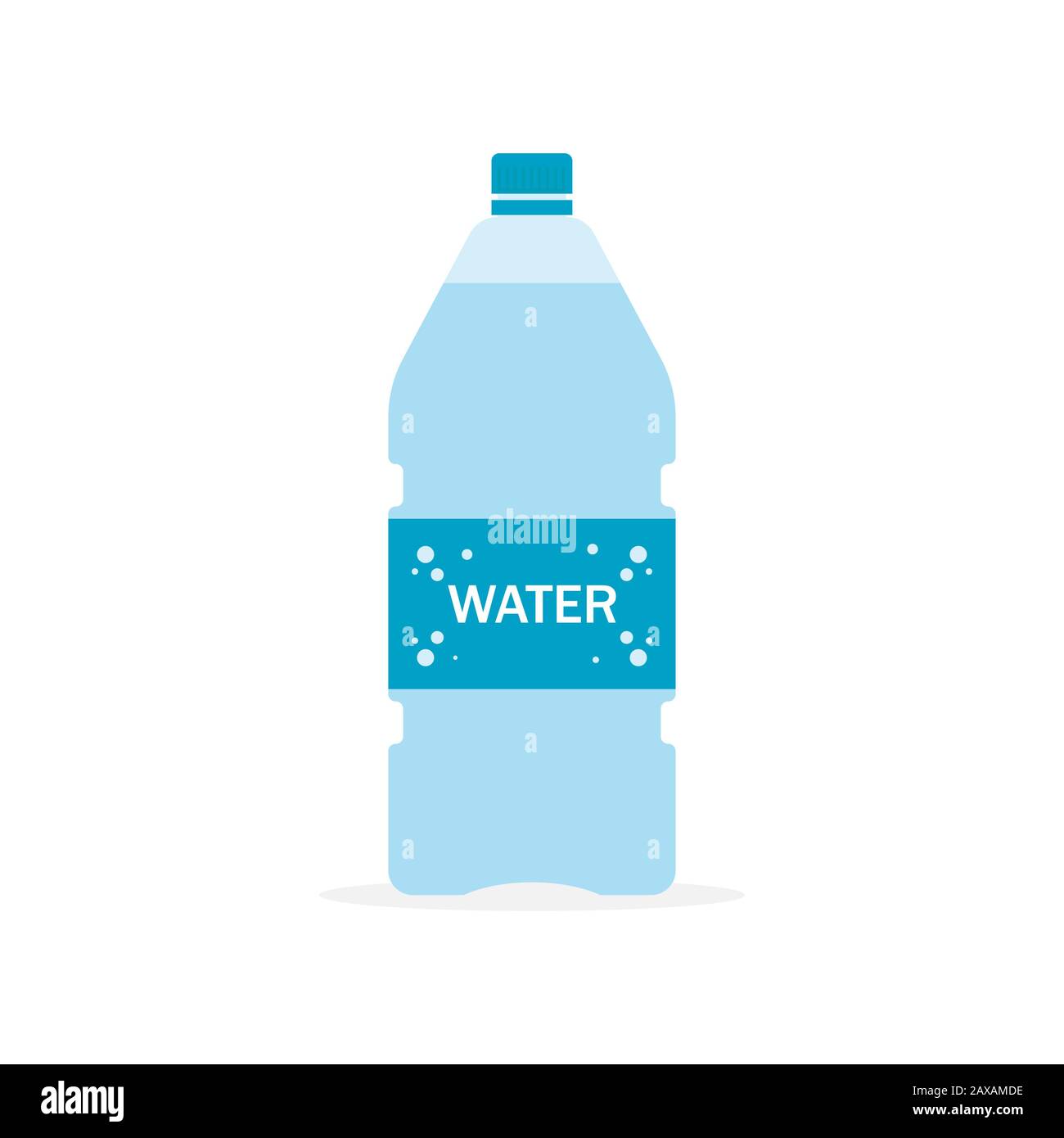 Blue bottle of water isolated. Drink from plastic bottle Stock Photo