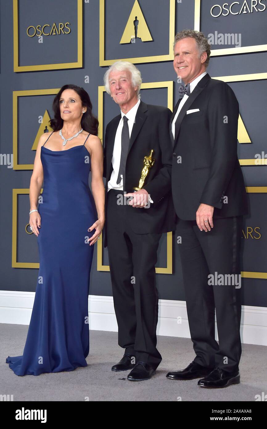 Julia Louis-Dreyfus, Roger Deakins (best cameraman for '1917') and Will  Ferrel in the press room of the 2020/92nd Annual Academy Awards Academy  Awards at the Hollywood & Highland Center. Los Angeles, February