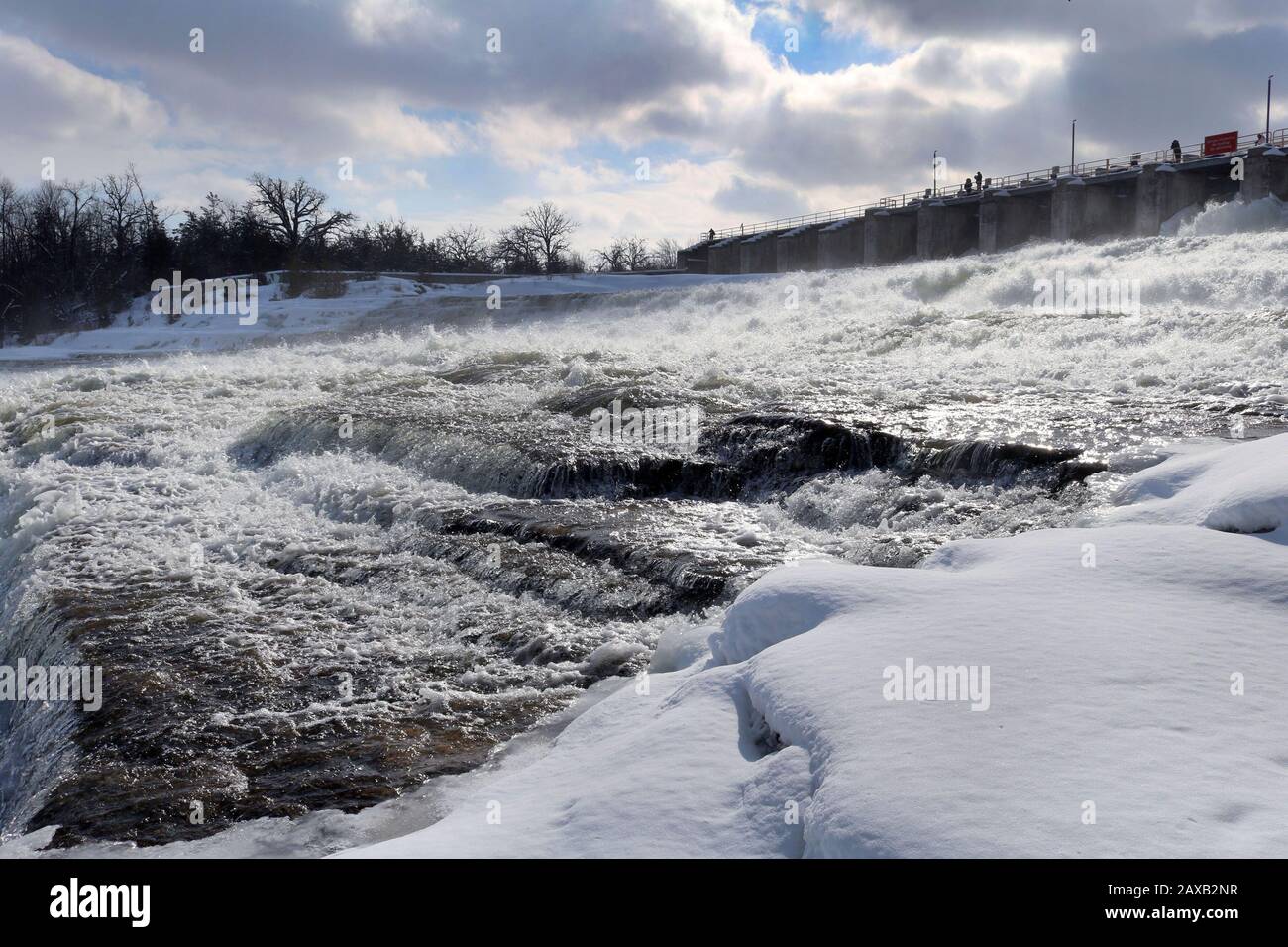 Heally Falls in winter Stock Photo