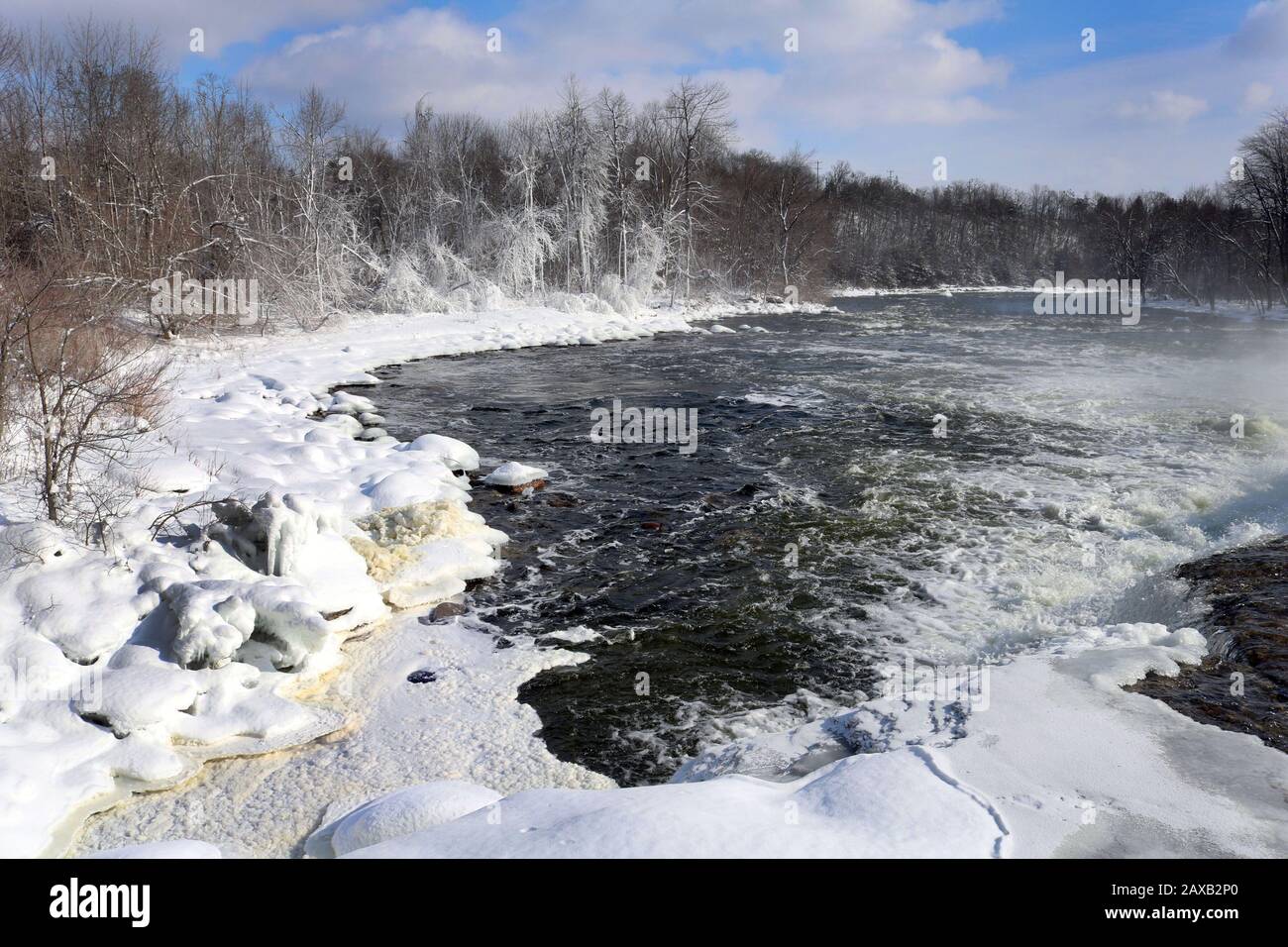 Heally Falls in winter Stock Photo