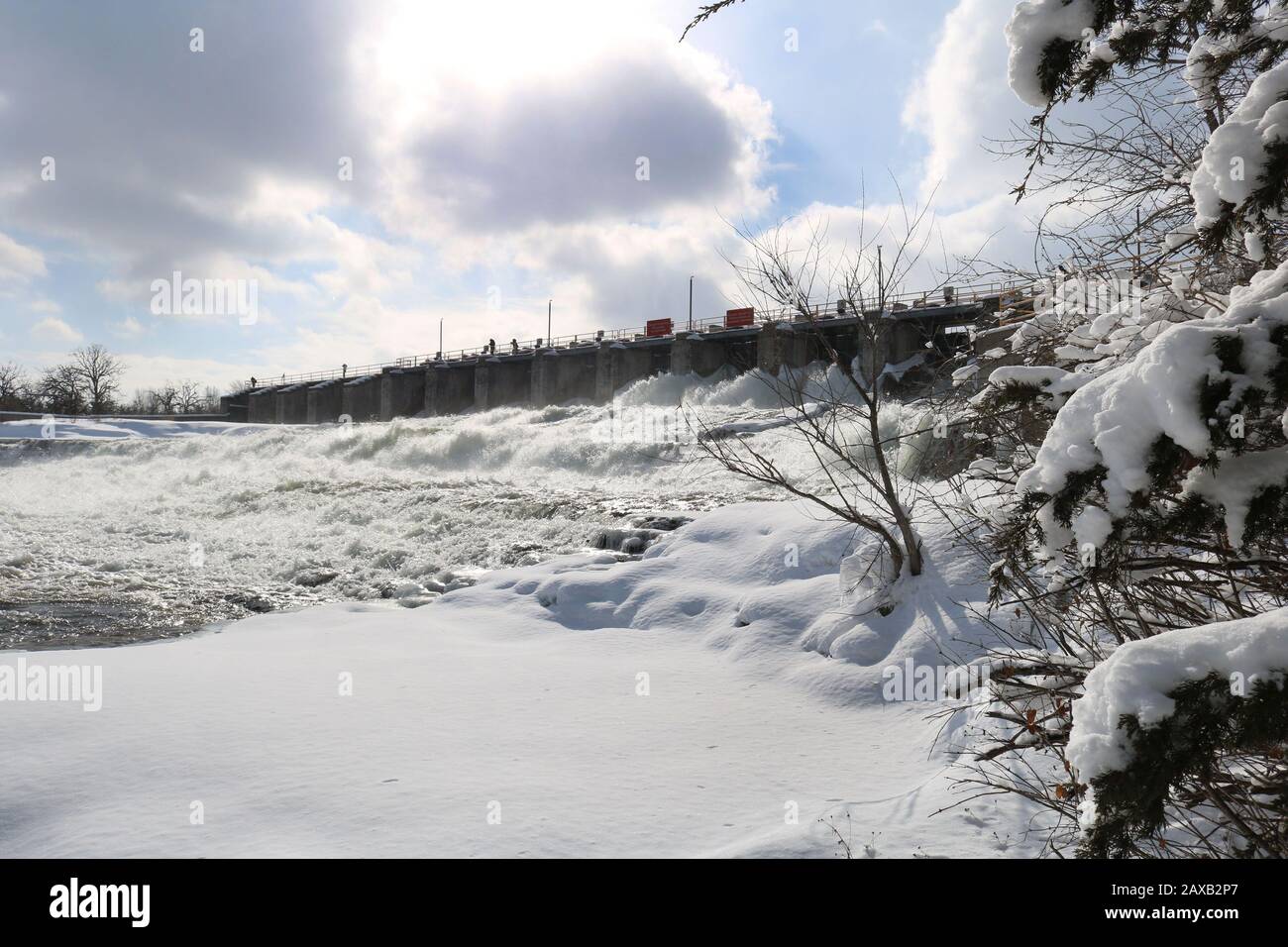 Heally Falls in winter Stock Photo