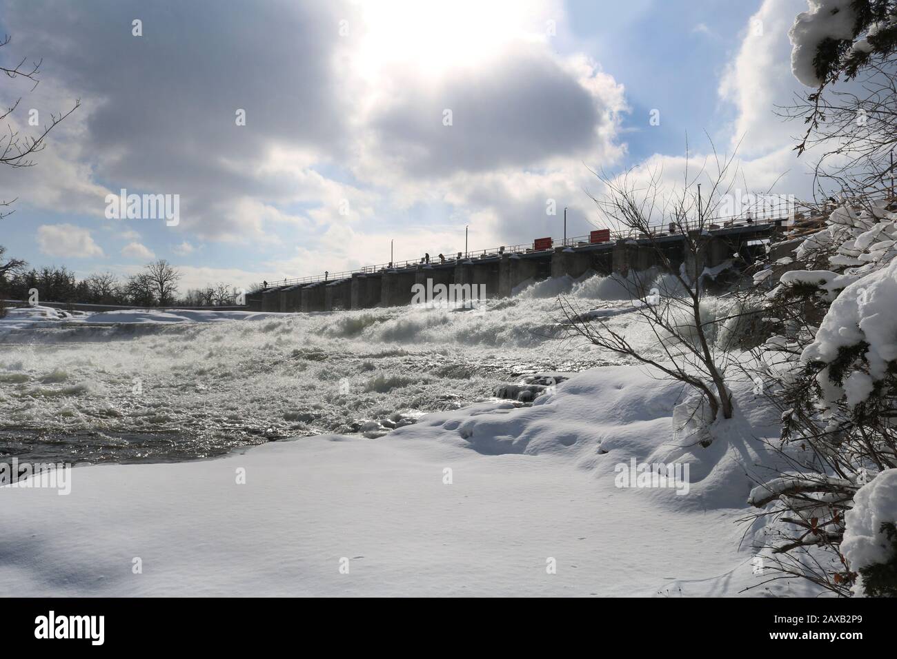 Heally Falls in winter Stock Photo