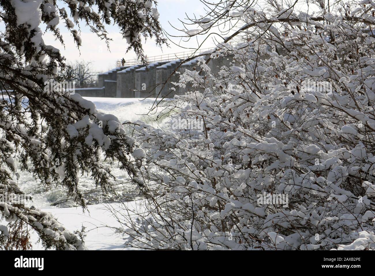 Heally Falls in winter Stock Photo