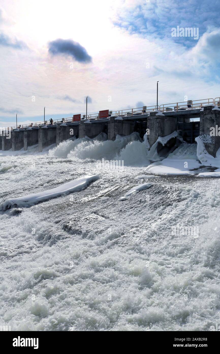 Heally Falls in winter Stock Photo
