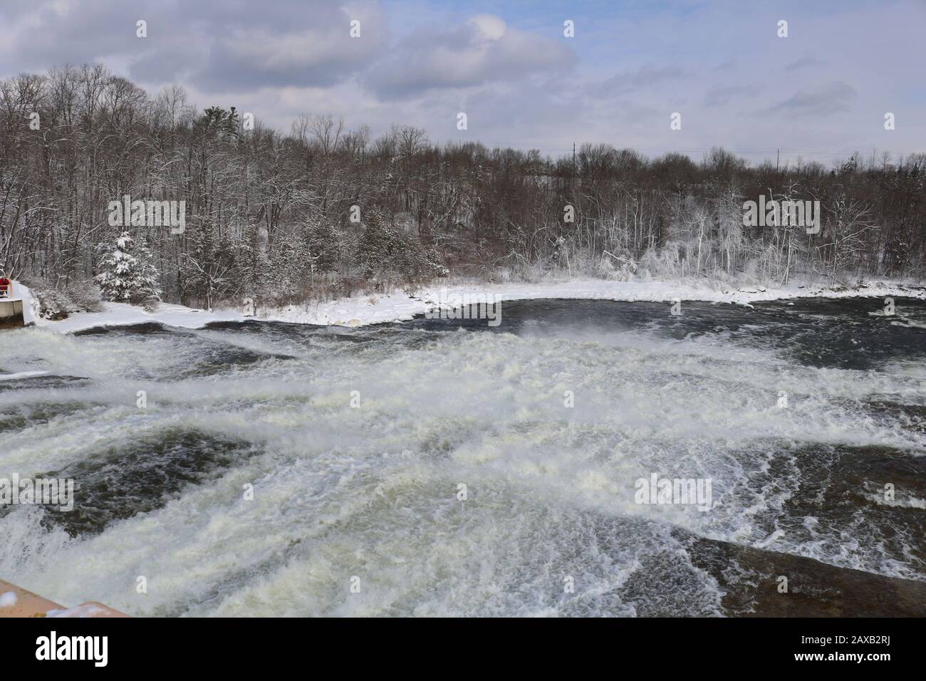 Heally Falls in winter Stock Photo
