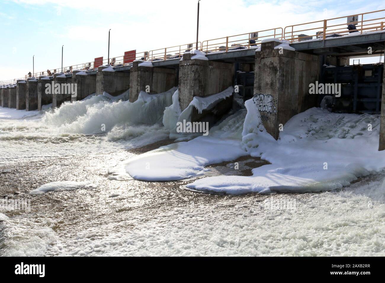 Heally Falls in winter Stock Photo