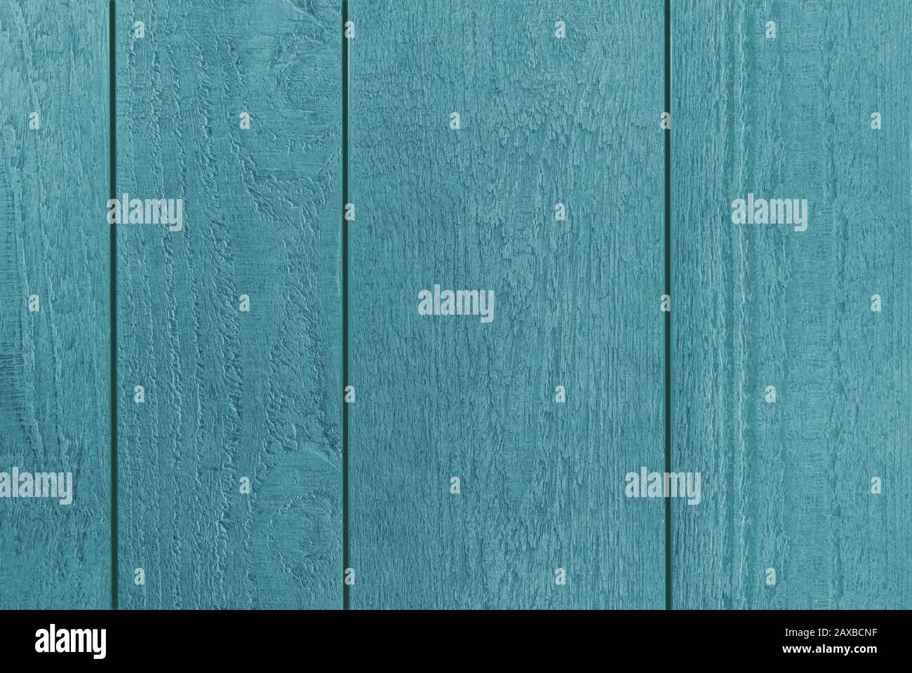 Backdrop of blue-green textured wooden planks Stock Photo
