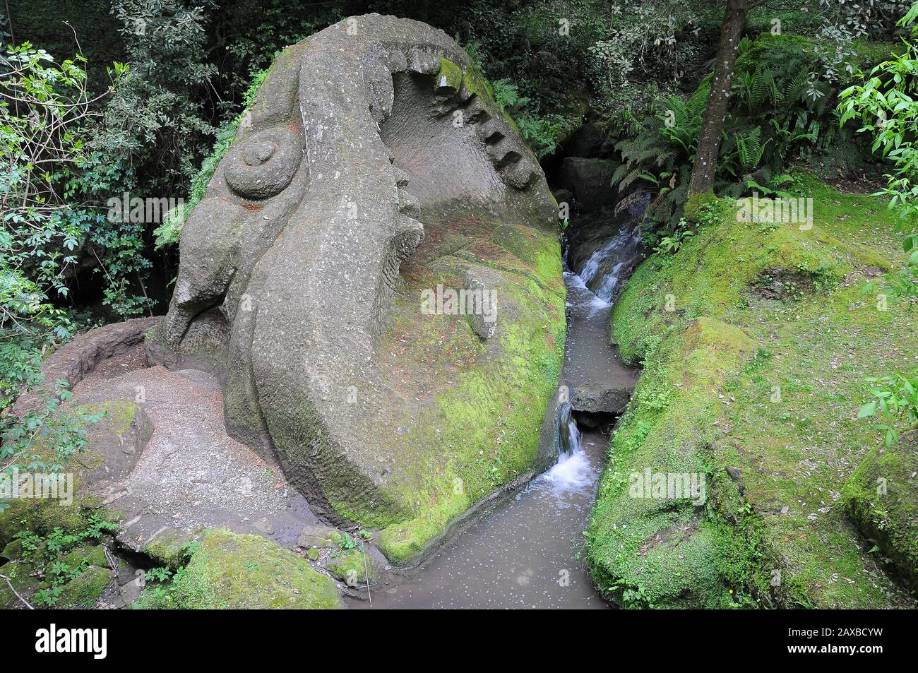Parco dei Mostri (Park of the Monsters) in Bomarzo Stock Photo