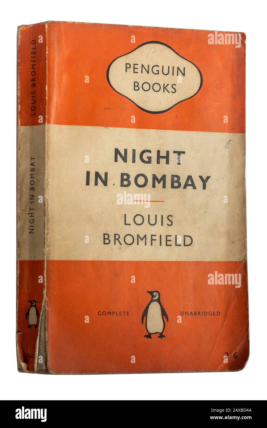 Night in Bombay, a 1941 novel by Louis Bromfield, paperback book published by Penguin books Stock Photo