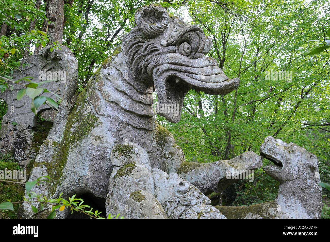 Parco dei Mostri (Park of the Monsters) in Bomarzo Stock Photo
