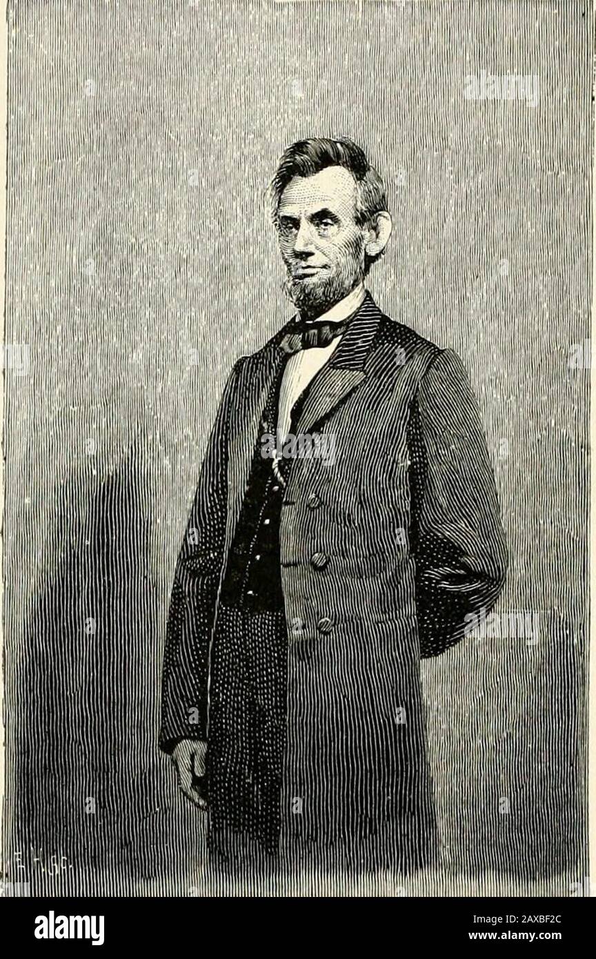 Reminiscences of Abraham Lincoln : by distinguished men of his time . s conference there. If in his barouche, I can see from my win-dow he does not alight, but sits in the vehicle, and Mr. Stanton comes out toattend him. Sometimes one of his sons, a boy of ten or twelve, accompanieshim, riding at his right on a pony. Earlier in the summer I occasionally saw the President and his wife, towardthe latter part of the afternoon, out in a barouche, on a pleasure ride throughthe city. Mrs. Lincoln was dressed in complete black, with a long crape veil.The equipage is of the plainest kind, only two hor Stock Photo