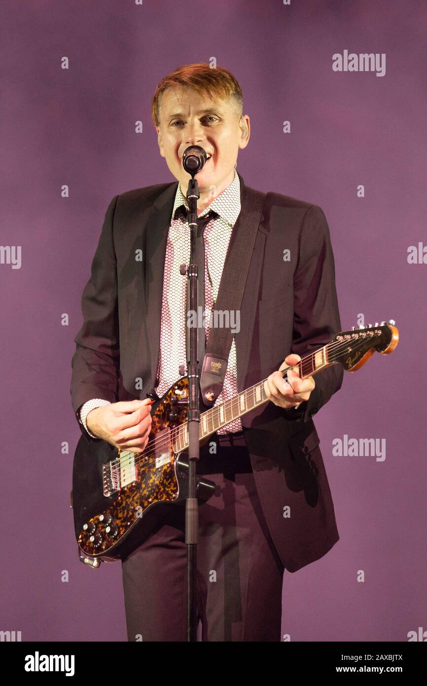 Concert of Franz Ferdinand on August 22, 2019, at the Terrasse Riviera Palais des Festivals et des Congres” convention center in Cannes (south-eastern Stock Photo