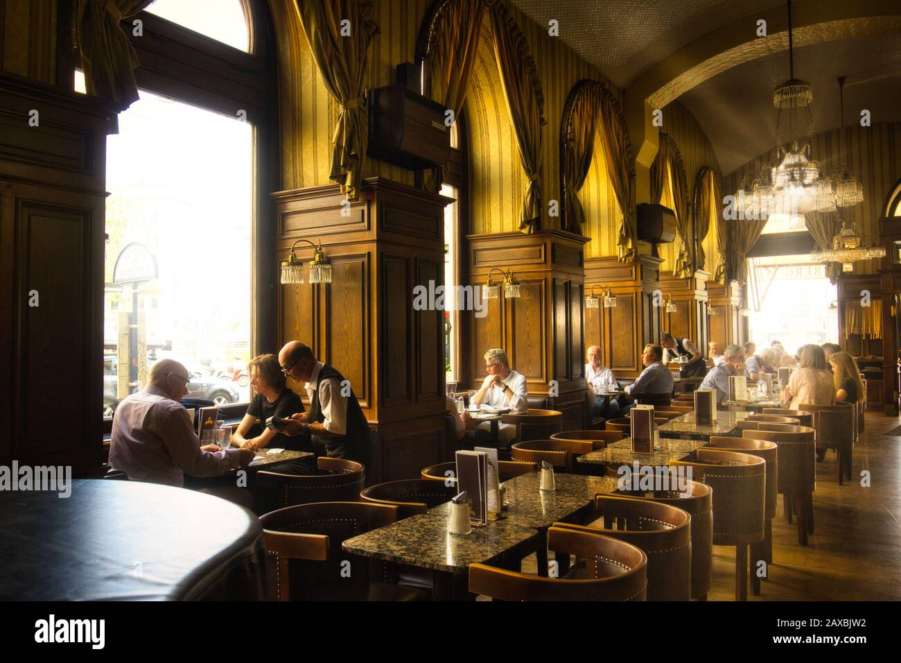 Cafe Schwarzenberg, Vienna, Austria. Stock Photo