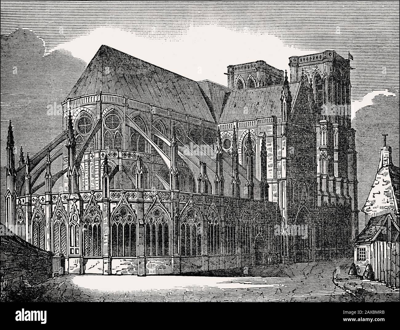 Notre-Dame de Paris, 19th century Stock Photo - Alamy