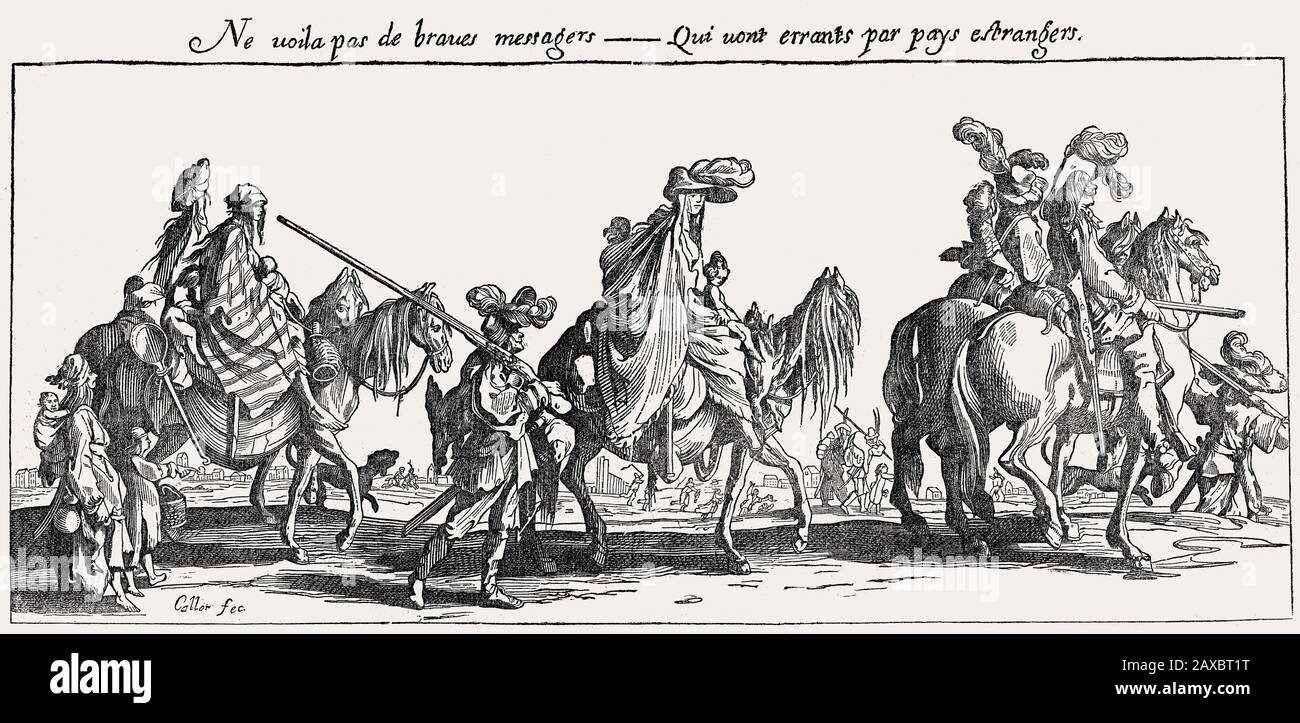 The marching gypsies, Jacques Callot Stock Photo