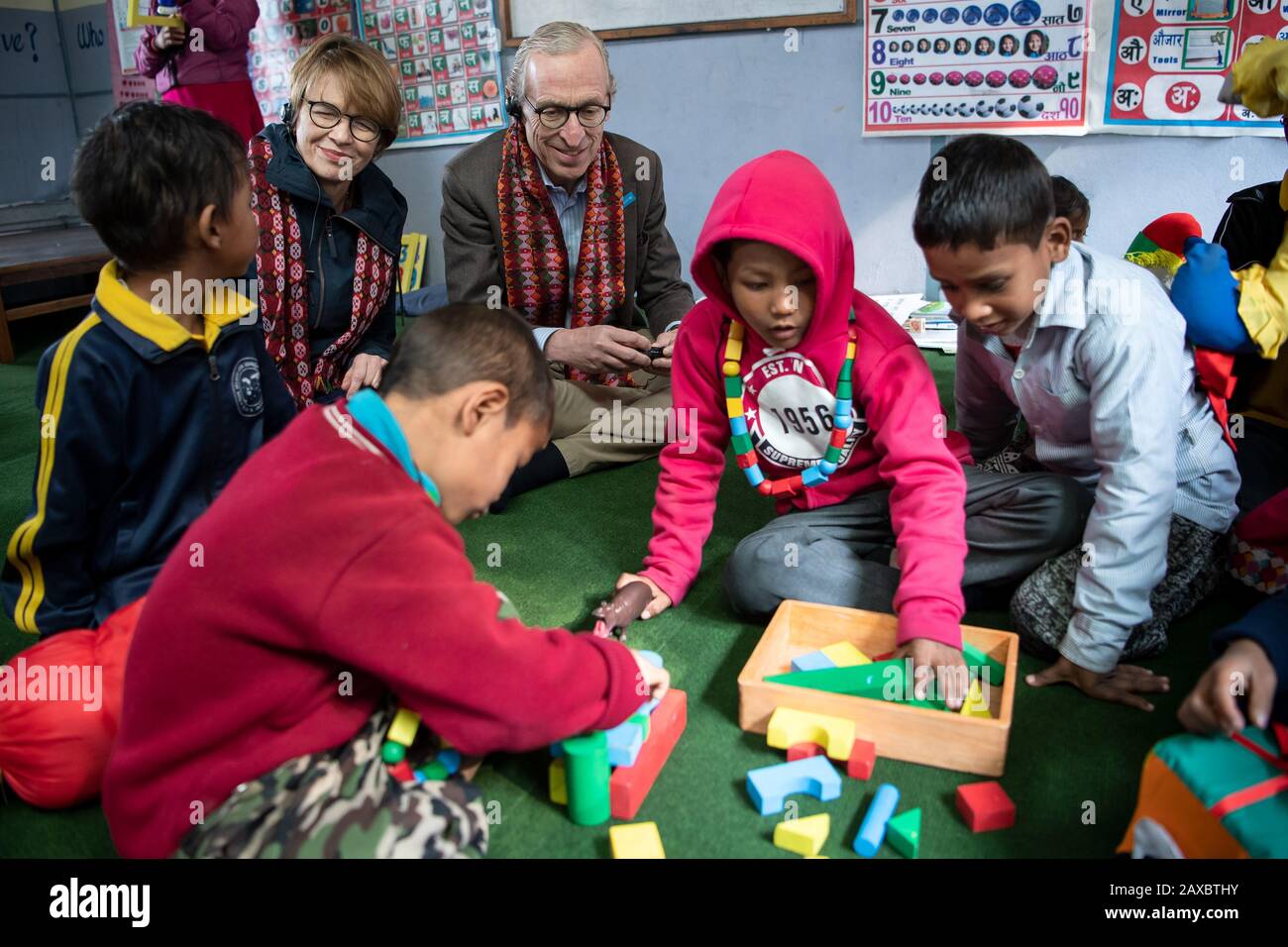 Nepal. 04th Feb, 2020. First Lady Elke Büdenbender, wife of the German