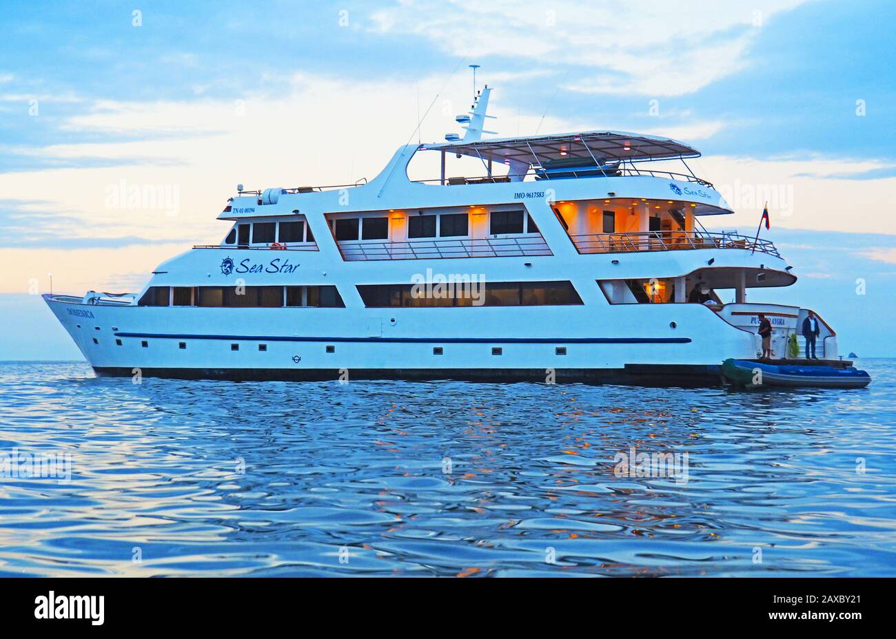 Galapagos Islands 16 pax yacht Sea Star Journey. Stock Photo