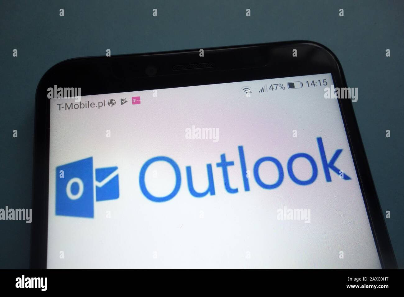 Microsoft Outlook logo on smartphone Stock Photo