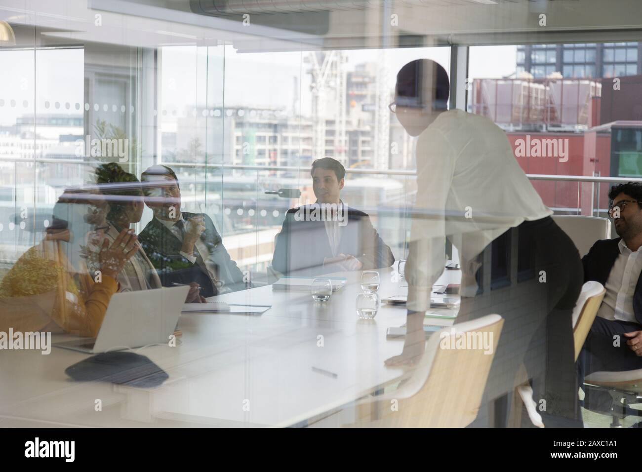 Business people in conference room meeting Stock Photo