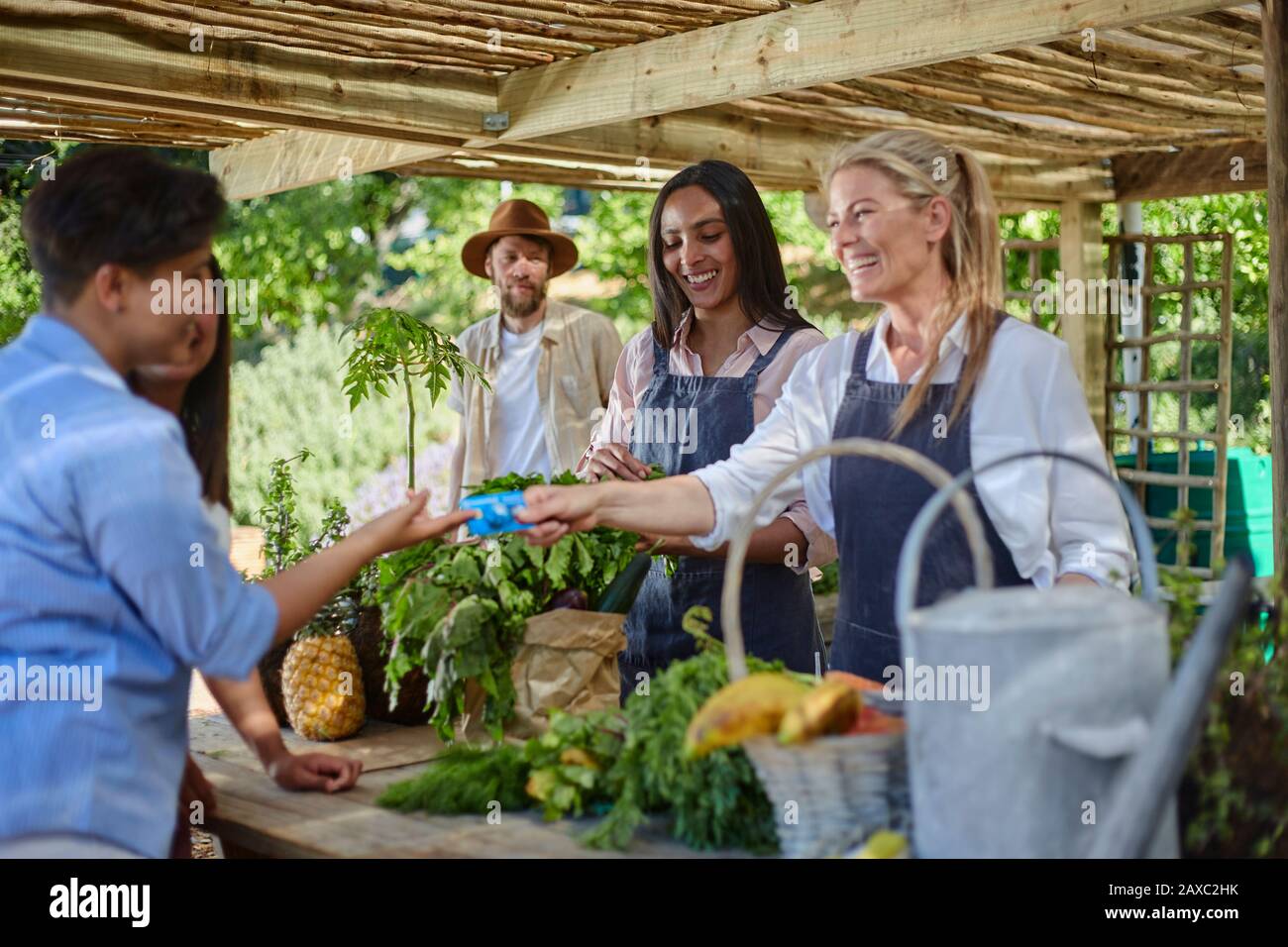 Women working at plant nursery Stock Photo Alamy