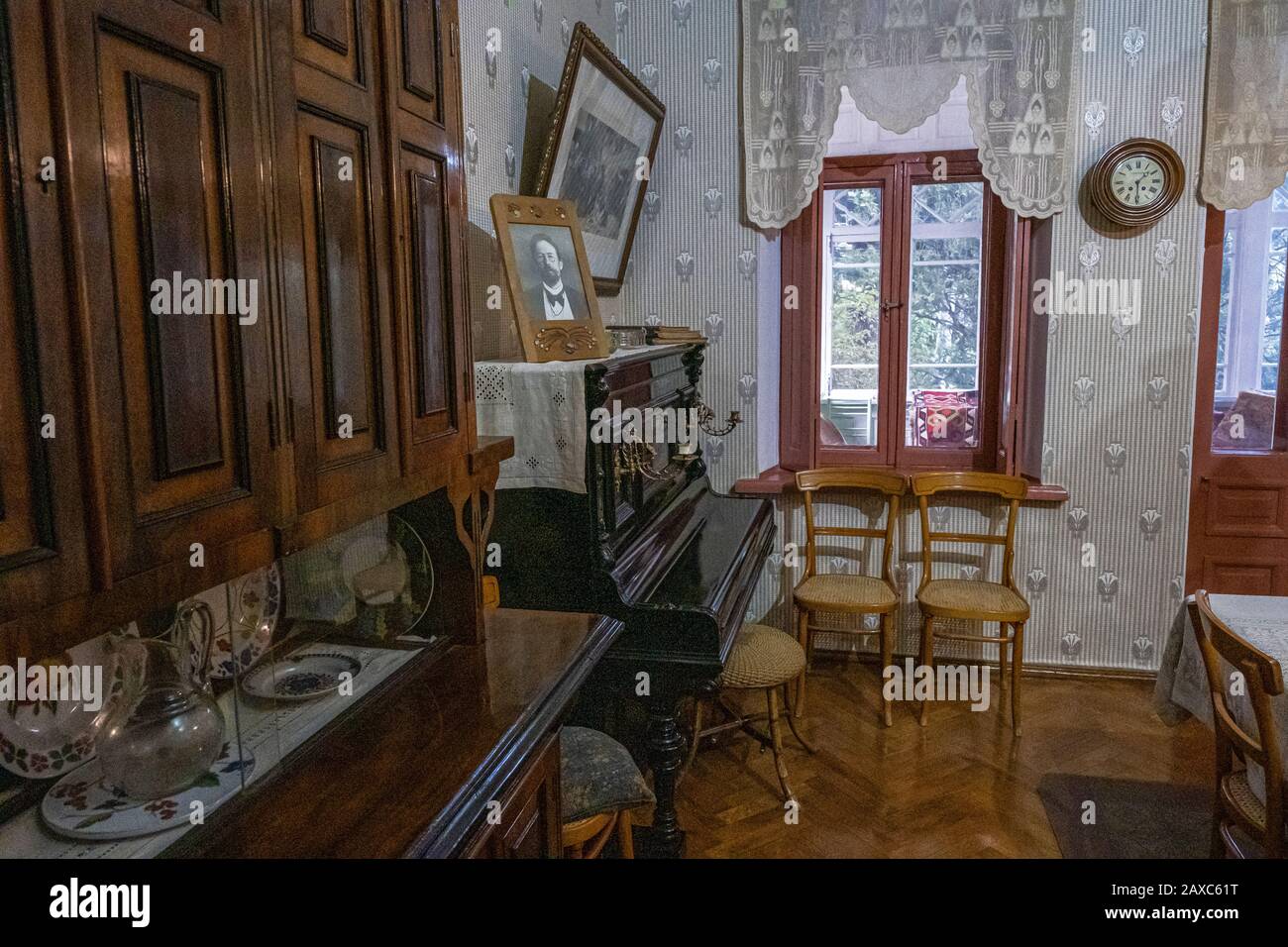 Yalta, Crimea - 09/05/2019: In the house-museum of the Russian writer Anton Pavlovich Chekhov in Yalta. Stock Photo