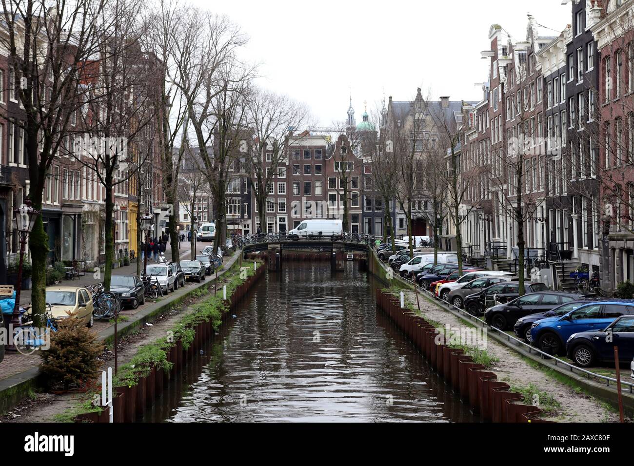 Canal Amsterdam in The Netherlands Stock Photo