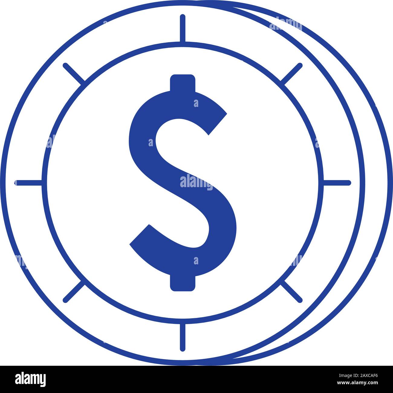 coin money dollar isolated icon Stock Vector Image & Art - Alamy