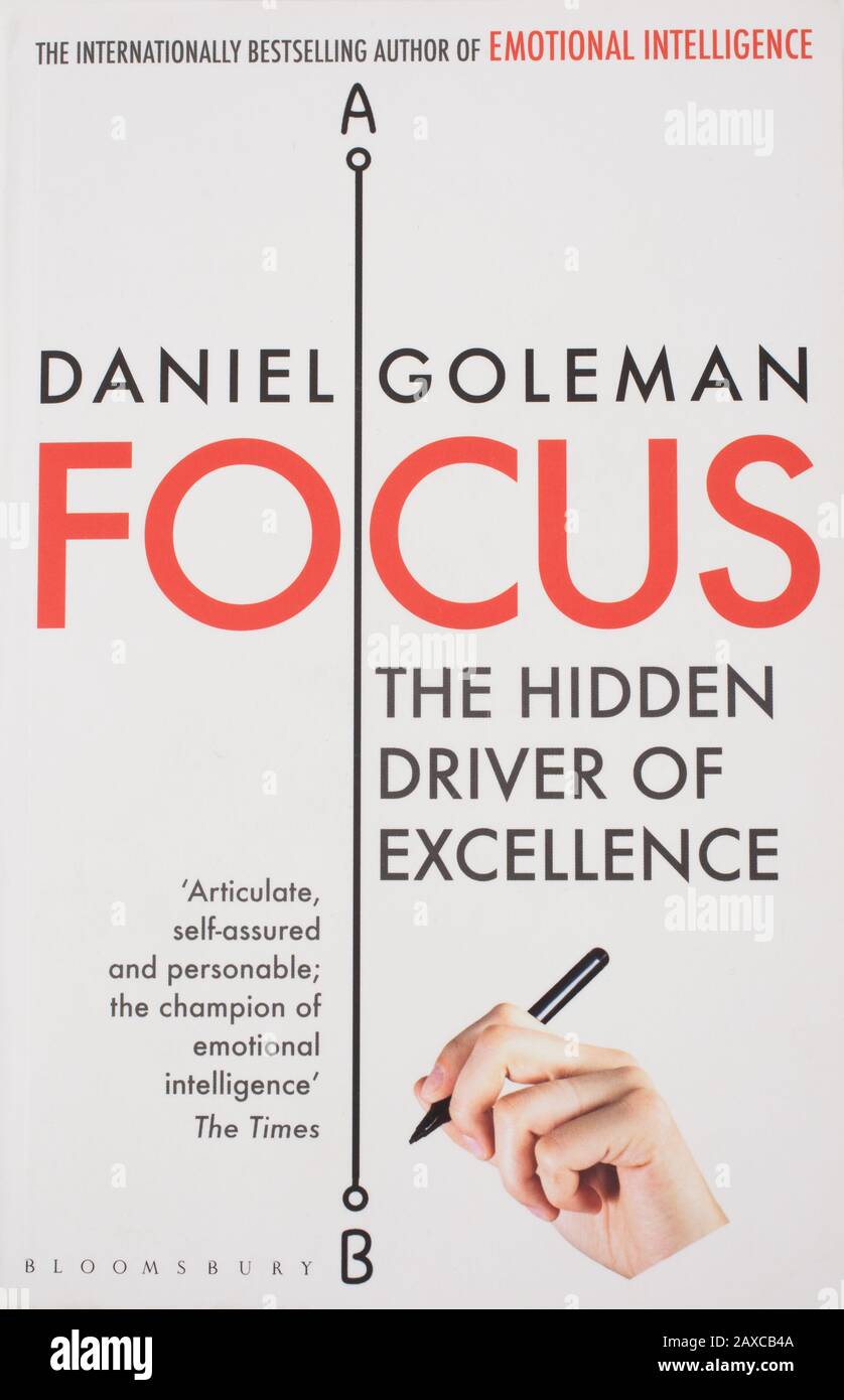 The book, Focus, The Hidden Driver of Excellence, by Daniel Goleman Stock Photo