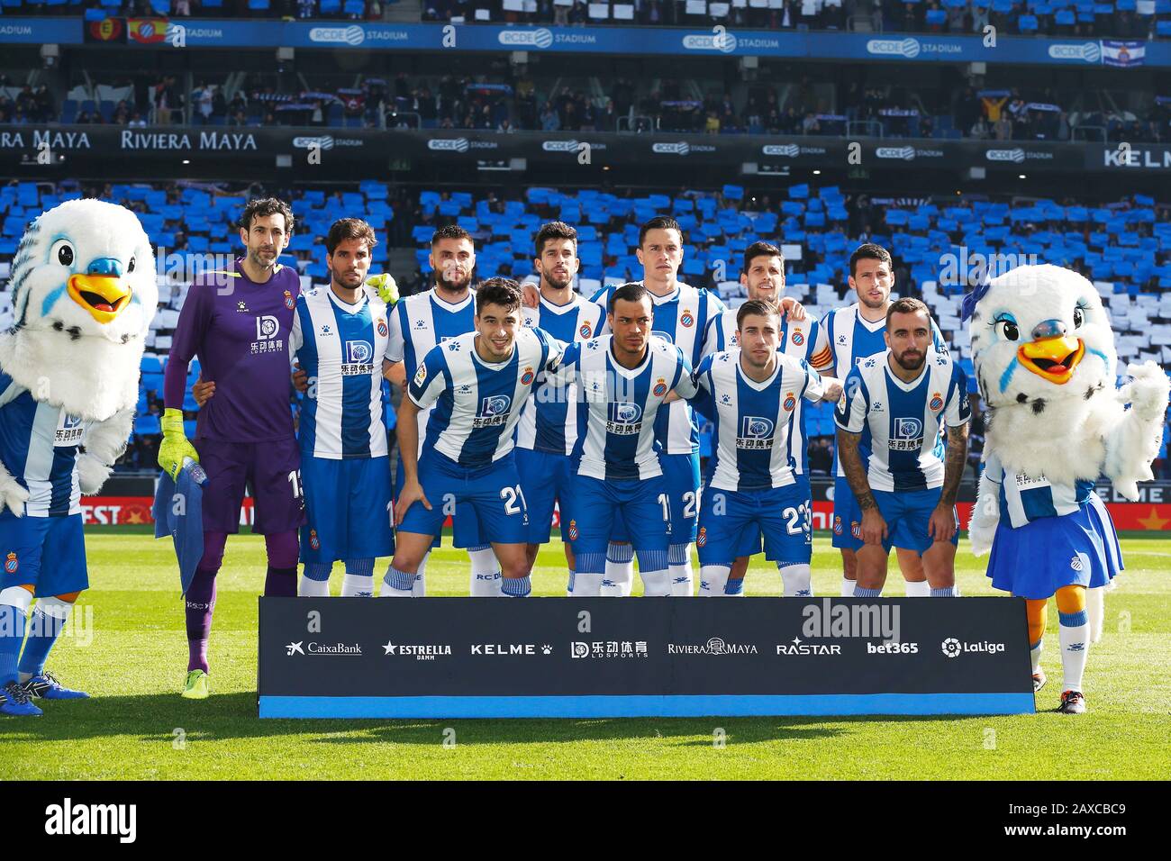RCD Espanyol team group line-up (Espanyol), 9, 2020 - Football / Soccer : Spanish Liga Santander" match between RCD Espanyol 1-0 RCD Mallorca at the RCDE stadium in Barcelona, Spain. (