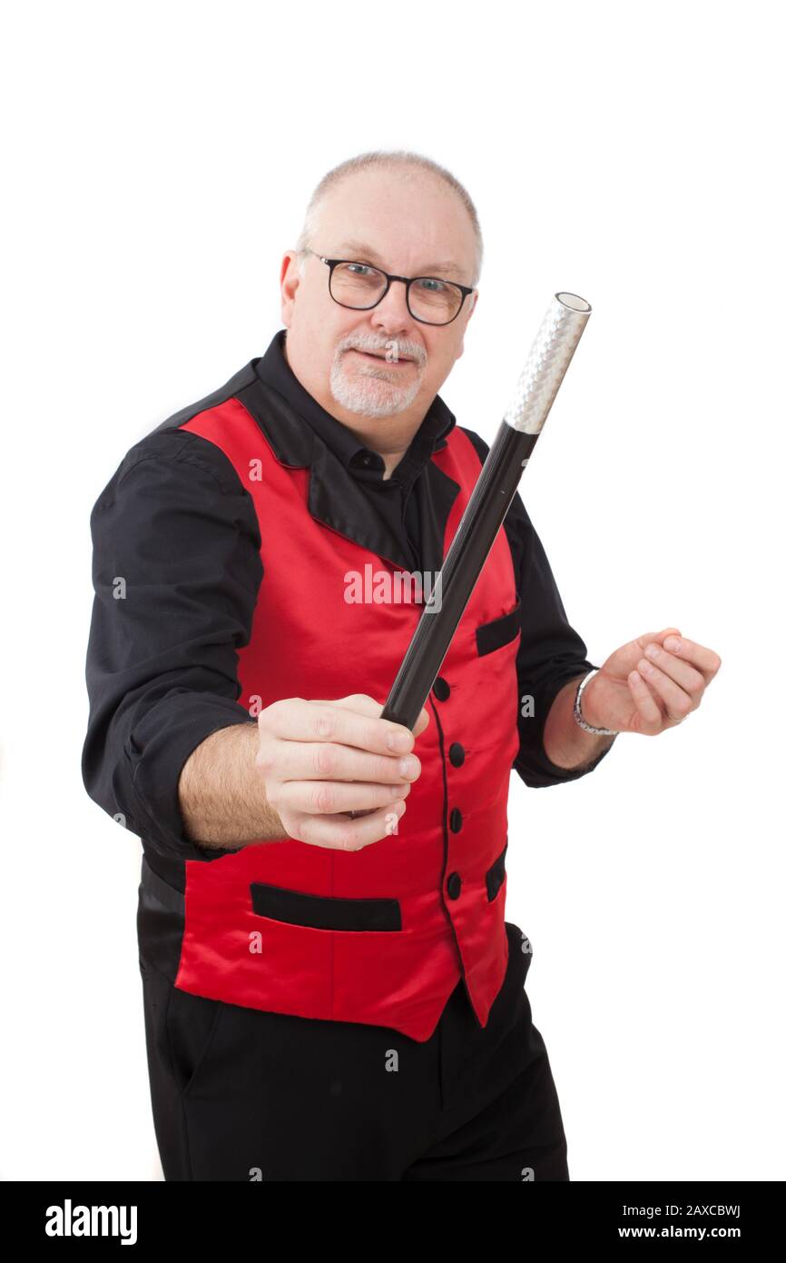 A children's entertainer doing tricks Stock Photo