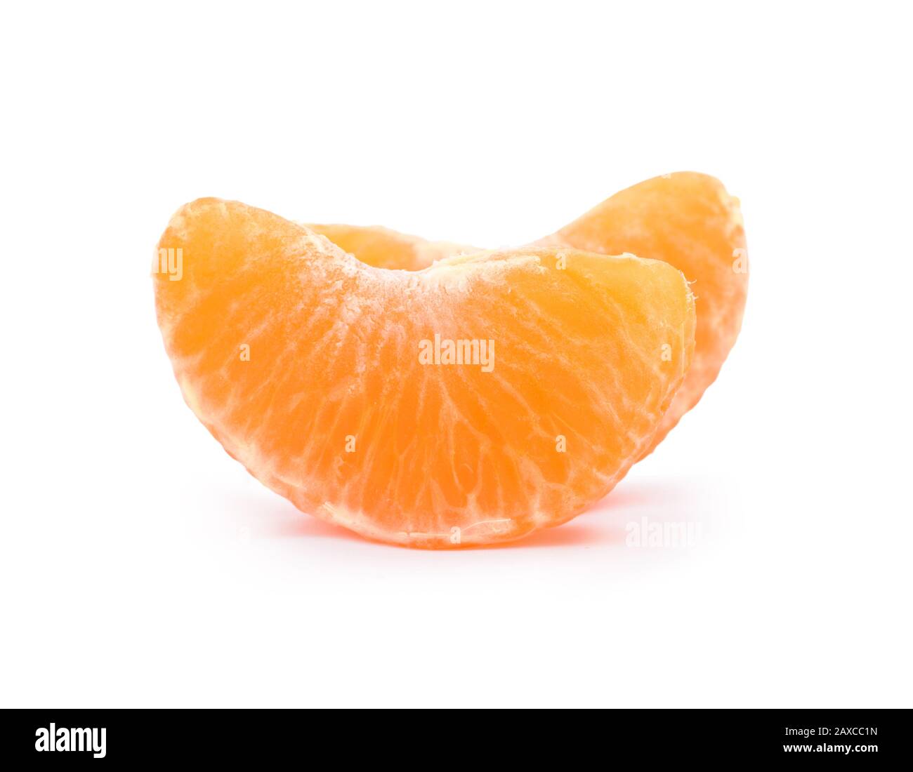Mandarin, orange slice isolated on white background Stock Photo - Alamy