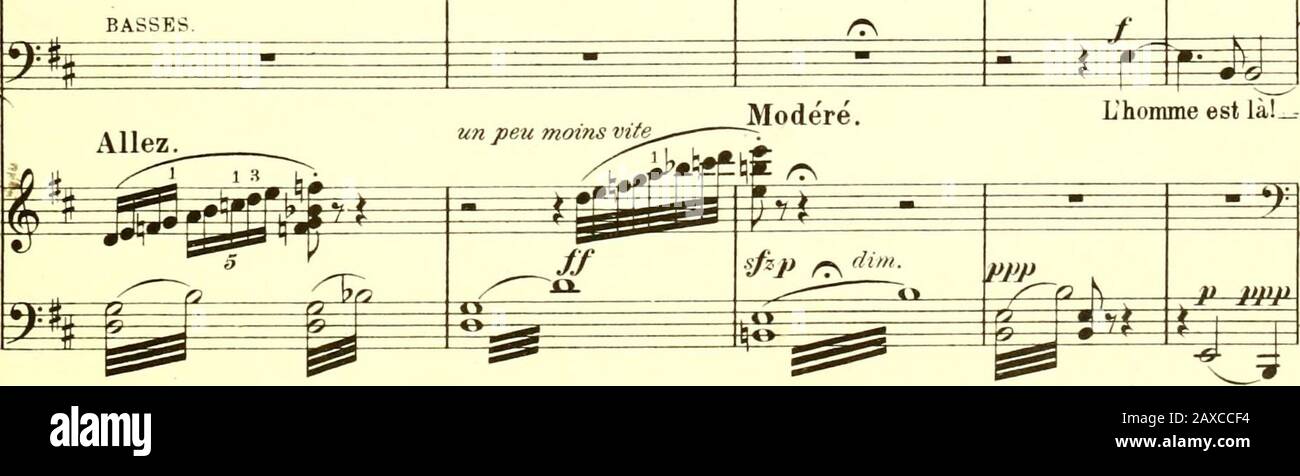 Scemo : drame lyrique en trois actes et cinq tableaux . (il crie vers le fond) ., #h m^ ^ &gt; gpM^ m Accouzez tous, amis! Lhonimeestlà ^ ÏP^EEE^ Lhomme est là!.. 133 Animé. (Tomaso va au fond de la scène, et regarde au loin.) Stock Photo