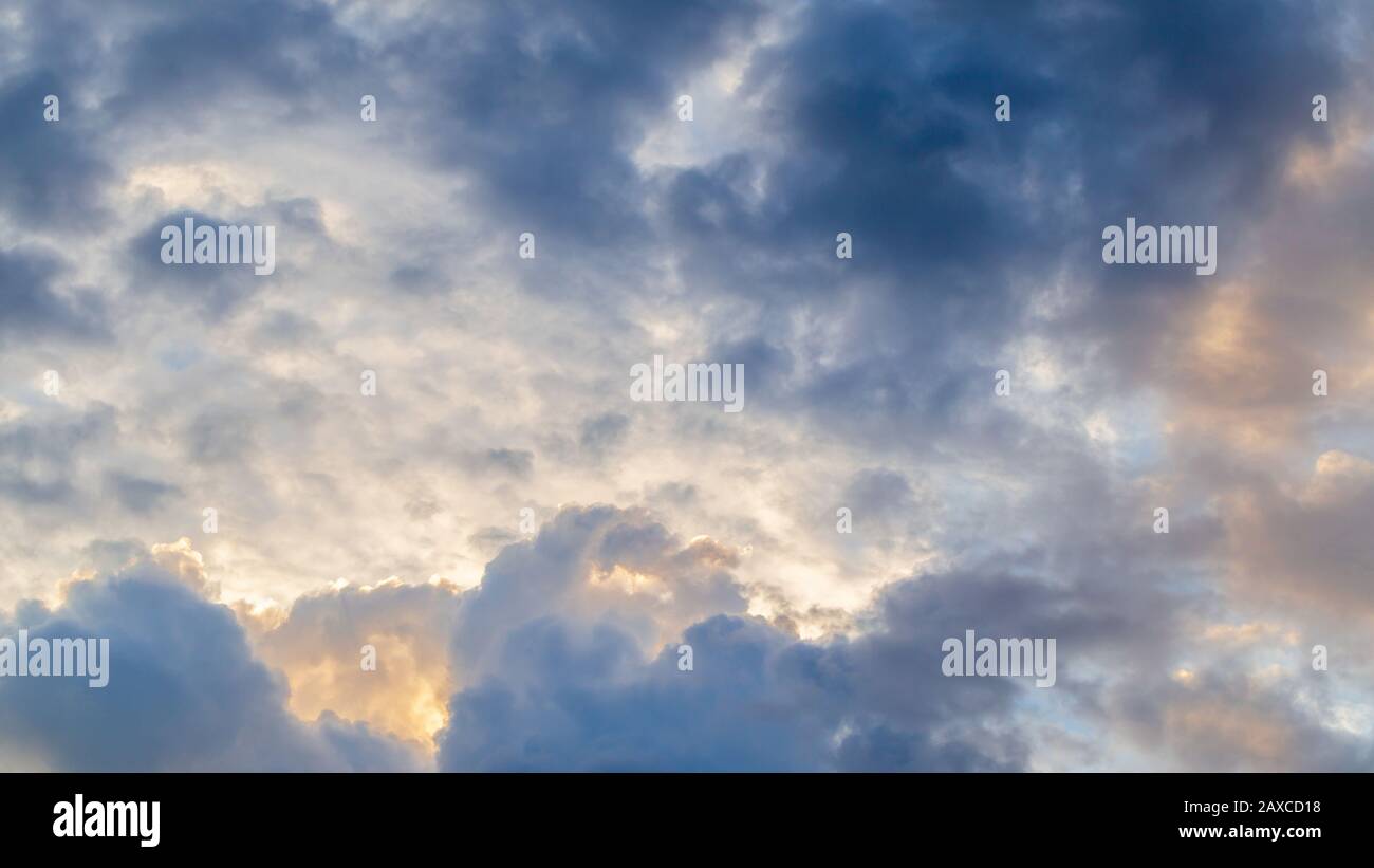 Sky background with massive clouds Stock Photo