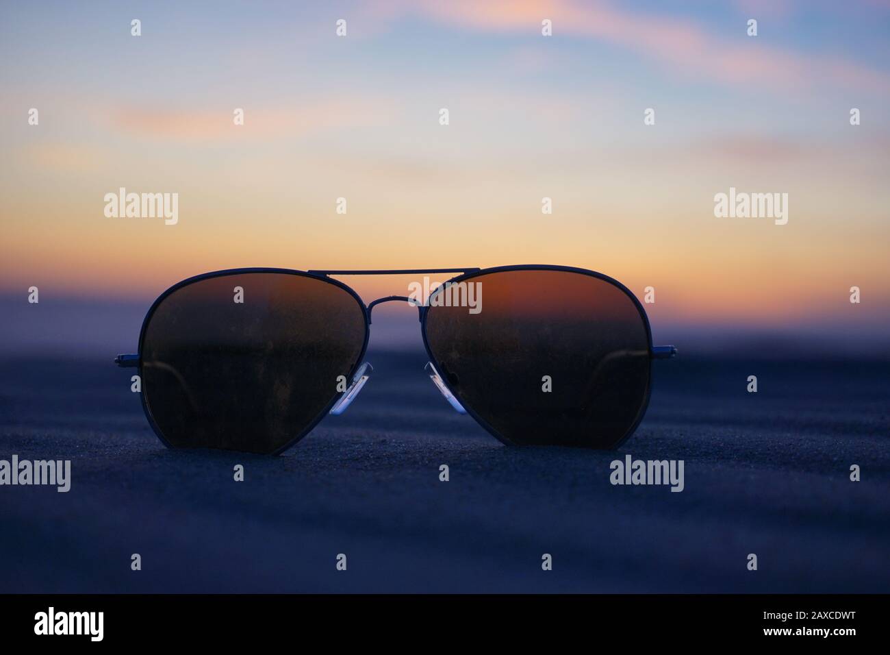 Sunglasses at the Beach (Dune du Pilat) Stock Photo