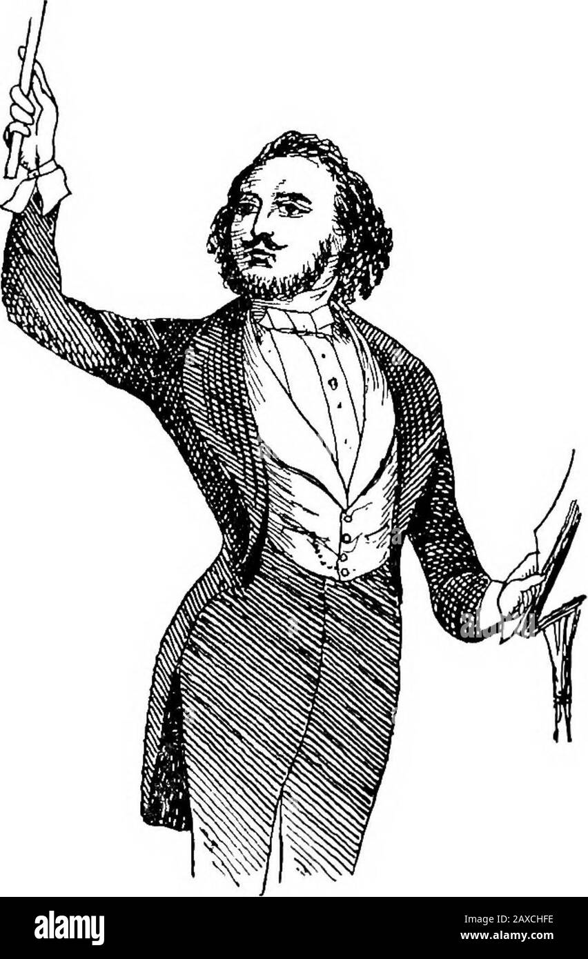 Gossip in the first decade of Victoria's reign . concerts with which his name willalways be associated. He always would have the very best musicians that he couldfind for his orchestra, and in this year (1843) among themwere Barrett, Baumann, Harper, Koenig, Richardson, Hill,Lazarus, Patey, Howell and Jarrett, and in after years he hadsuch soloists as Ernst, Sivori, Bottesini,- Wieniawski andSainton. In 1857 he came, financially, to grief; he then wentto Paris, was imprisoned for debt in Clichy, in 1859, and diedin a lunatic asylum on 14 March, i860. In his later years he became much stouter t Stock Photo