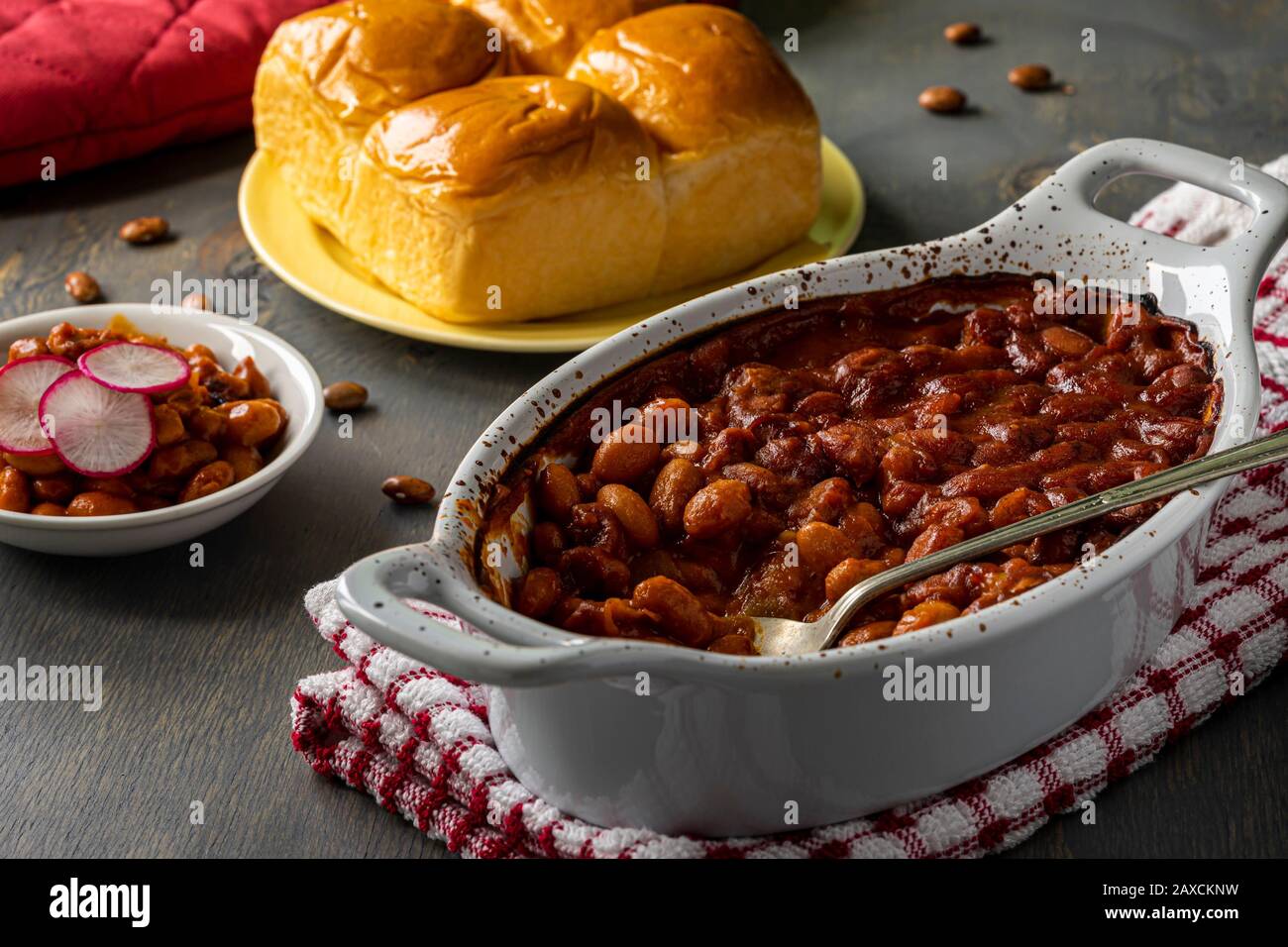 Southern baked barbecue beans Stock Photo Alamy