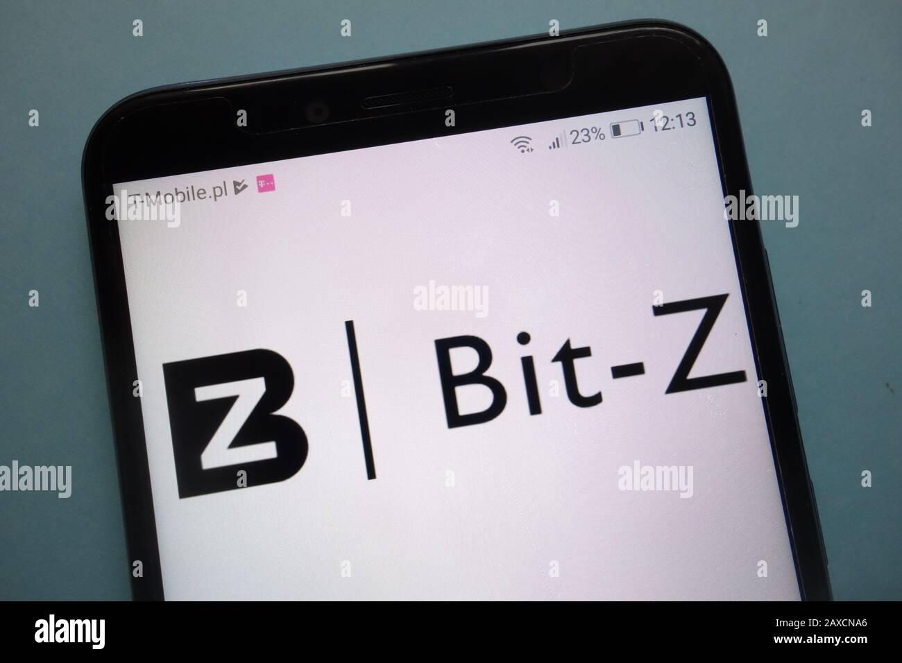 Bit-Z cryptocurrency exchange logo on smartphone Stock Photo