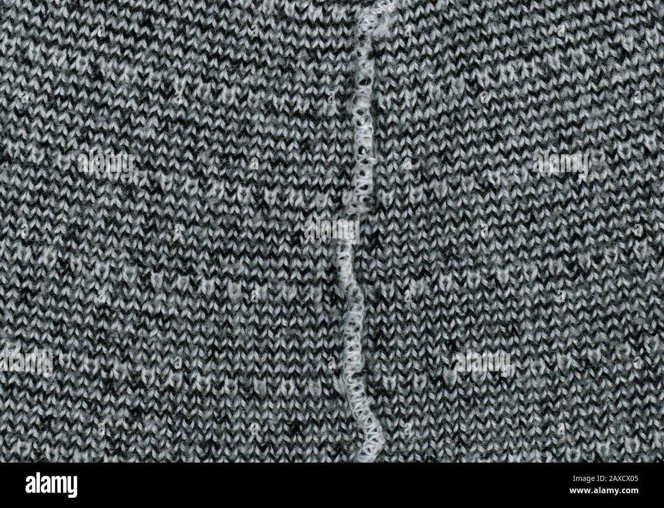 black white and grey wool texture useful as a background Stock Photo