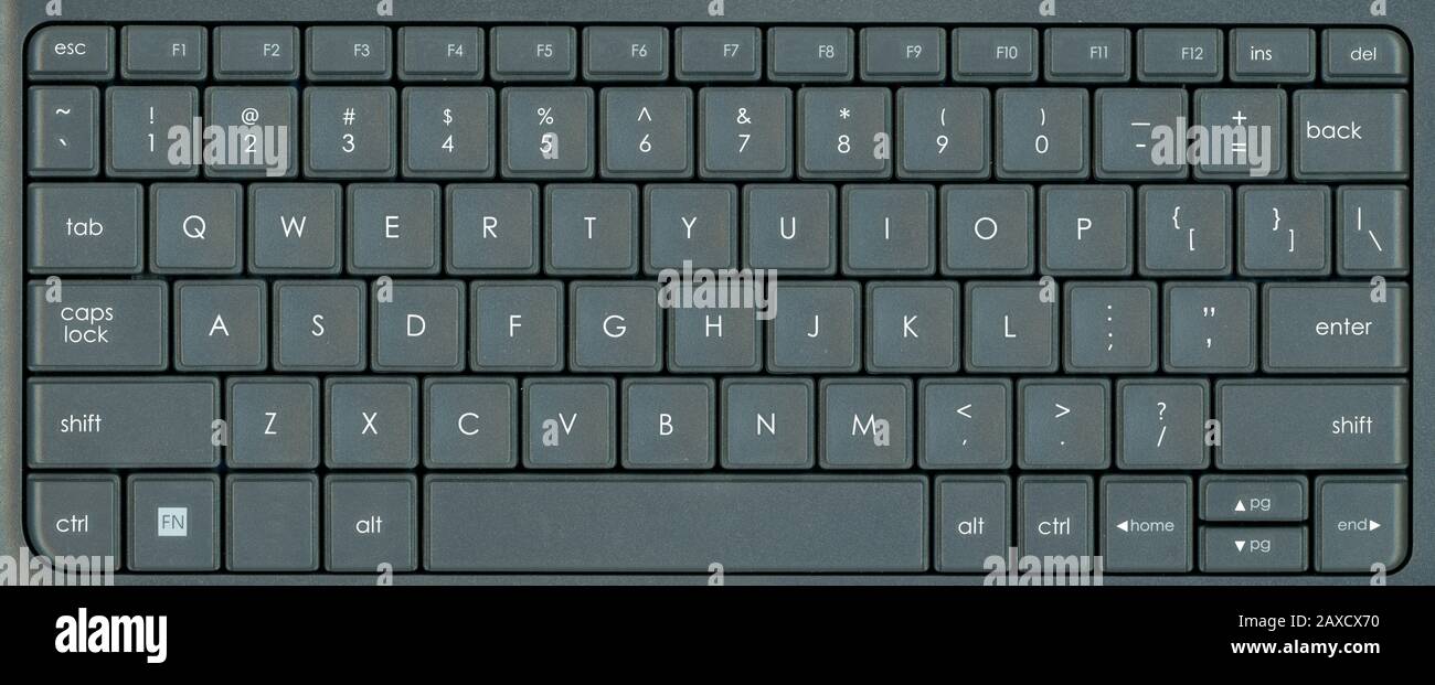 standard american qwerty keyboard for a personal computer Stock Photo