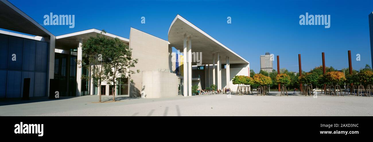 Low angle view of an art museum, Kunstmuseum, Bonn, Germany Stock Photo