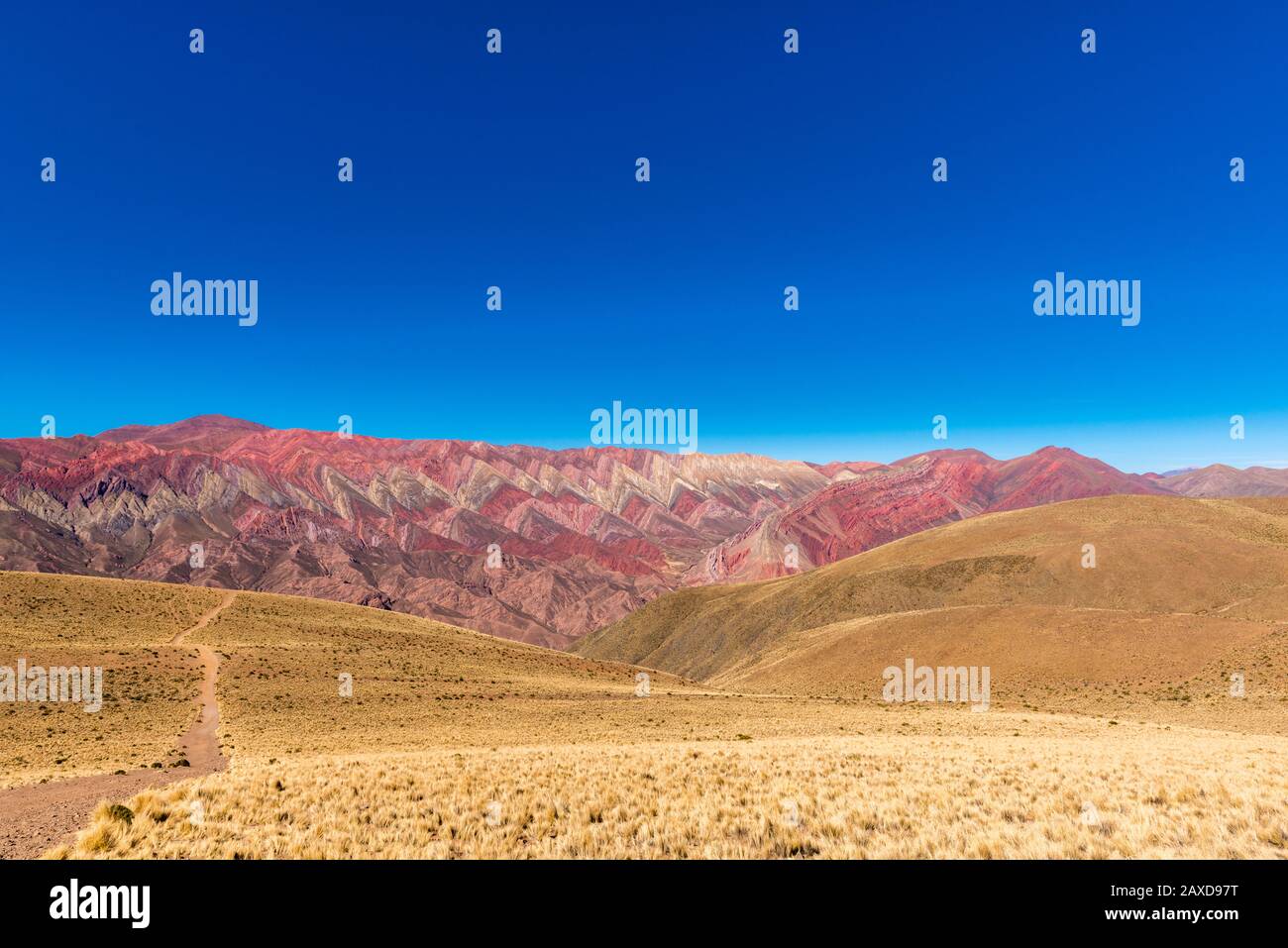 Cerro de 14 Colores, or Mountains of 14 Colours, Valley of Humahuaca, UNESCO World Heritage, Hornocal, Jujuy, Argentine, Latin America Stock Photo